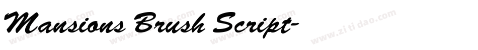 Mansions Brush Script字体转换
